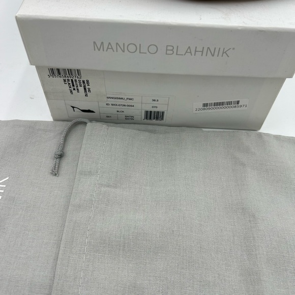 Manolo Blahnik Black Embellished Women's Mules size 38.5 made in Italy - Picture 4 of 9